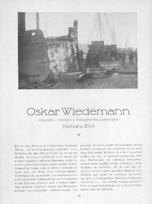 Oskar Wiedemann Alteisen Metalle Industrie-Bedarfsartikel Harburg-Elbe