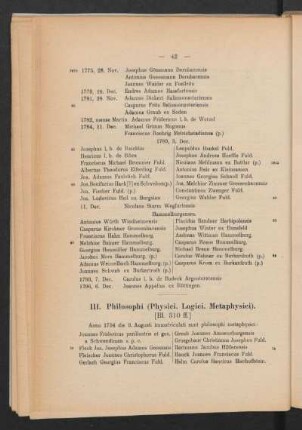 III. Philosophi (Physici, Logici, Metaphysici).