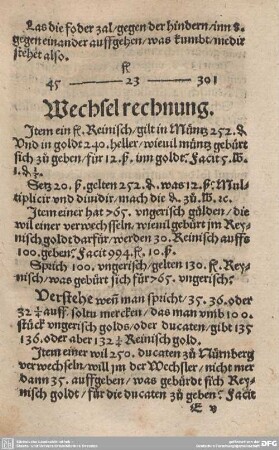 Wechselrechnung.