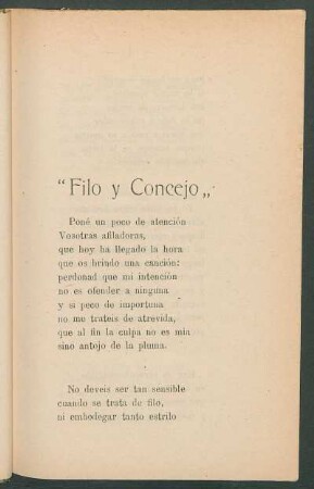 "Filo y Concejo"