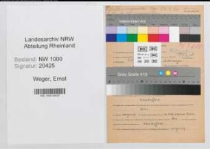 Entnazifizierung Ernst Weger, geb. 21.09.1914 ()