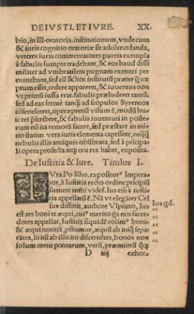 De Iustitia & Iure. Titulus I.