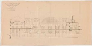 Thiersch, Friedrich von; Frankfurt / Main (Hessen); Festhalle - Längsschnitt