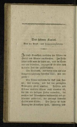Das siebente Kapitel. Von der Brust- und Lungenentzündung.