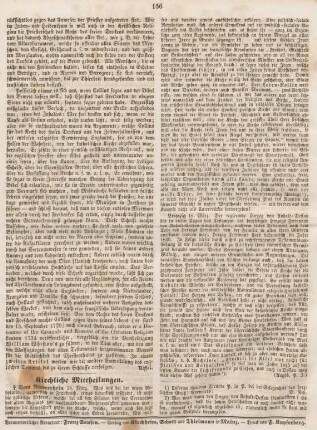 156 Kirchliche Mittheilungen