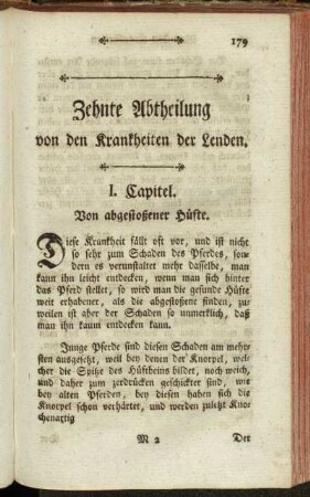 Zehnte Abtheilung von den Krankheiten der Lenden.