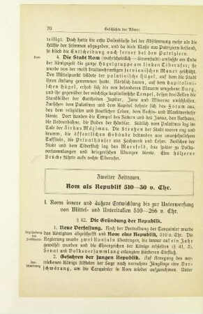 Zweiter Zeitraum. Rom als Republik 510-30 v. Chr.
