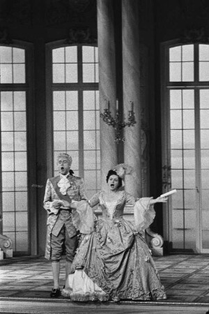 Szenenbilder aus der Oper "Capriccio" von R. Strauss, Städtische Oper Berlin, November 1956 : Oper in einem Akt