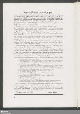 Geschäftliche Mitteilungen