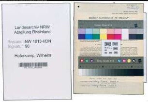Entnazifizierung Wilhelm Haferkamp , geb. 22.07.1902 (Bahnarbeiter)