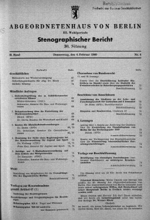 Nr. 4 (30), 4. Februar 1960