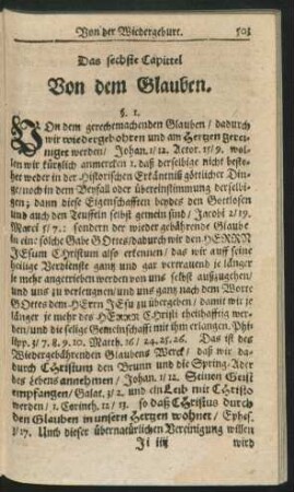 Das sechste Capittel. Von dem Glauben.