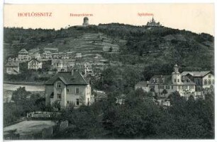 Radebeul. Hoflößnitz m. Spitzhaus u. Bismarckturm