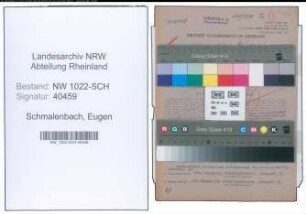 Entnazifizierung Eugen Schmalenbach , geb. 04.05.1902 (Kaufmaennischer Angestellter)
