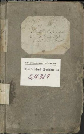 Belege zum Hypothekenbuch ("Scrinium") des Ksp. Rönsahl Bd. 9