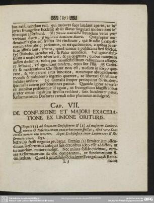 Cap. VII. De Confusione Et Maiori Exacebatione Ex Unione Orituris