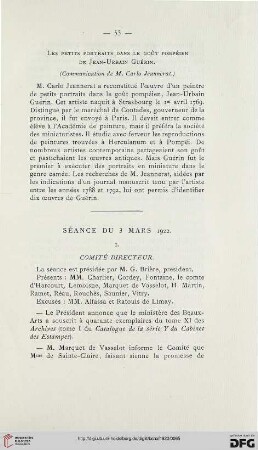 Séance du 3 mars 1922