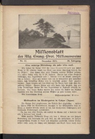 Nr. 12. Dezember 1913