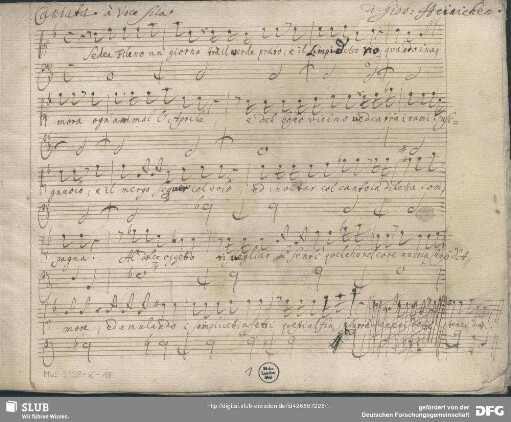 Recitativo: Sedea Fileno un giorno
