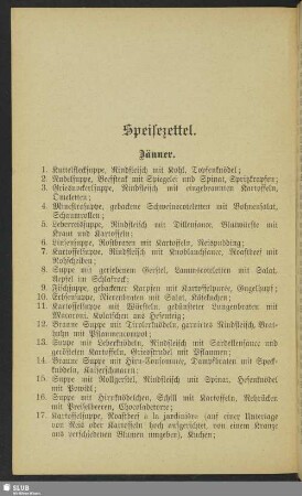 Speisezettel