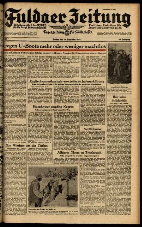 Ausgabe vom Freitag, den 18. Dezember 1942.