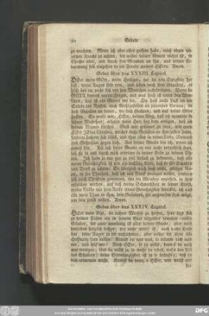 Gebet über das XXXIV. Capitel.