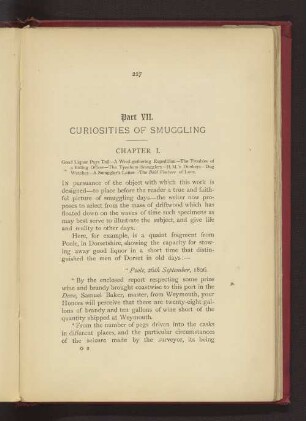Part VII. CURIOSITIES OF SMUGGLING