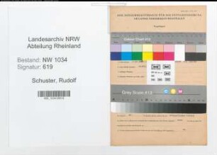 Entnazifizierung Rudolf Schuster , geb. 01.12.1866 (Hauptmann)