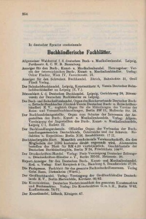Buchhändlerische Fachblätter