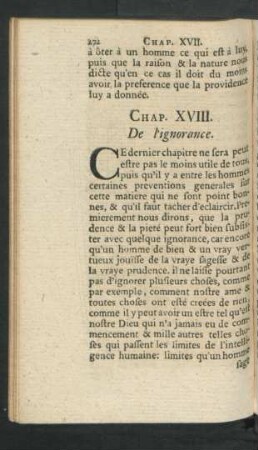 Chap. XVIII. De l'ignorance.