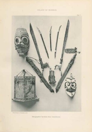 Plate V. Island of Borneo. Ethnographical specimens from Central-Borneo