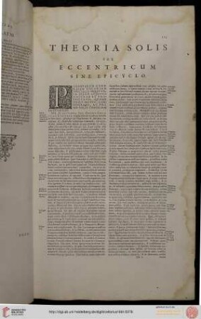 Theoria Solis per Eccentricum sine Epicyclo