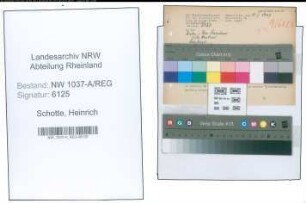 Entnazifizierung Heinrich Schotte , geb. 11.03.1891 (Telegrafeninspektor)