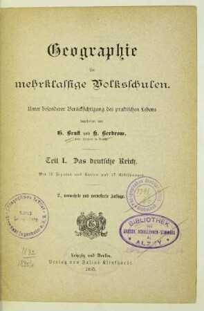 Teil 1: Das Deutsche Reich : unter besonderer Berücksichtigung des praktischen Lebens