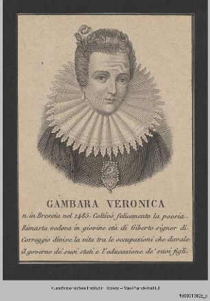 Folge von Bildnissen, Frauenbildnisse : Bildnis der Veronica da Correggio dei Conti di Pratalboino Gambara