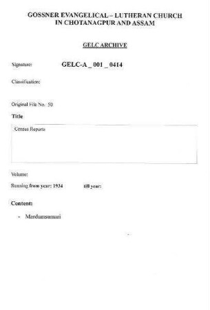 Census Report