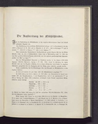 Die Ausbreitung der Milchschleuder