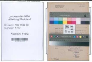 Entnazifizierung Franz Kuesters , geb. 02.08.1888 (Installateur)