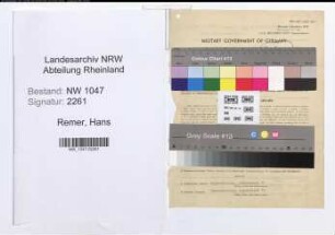 Entnazifizierung Hans Remer , geb. 04.11.1898 (Polizeibeamter)
