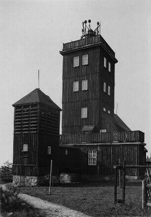Fichtelberg bei Oberwiesenthal. Ansicht der, 1915, übergebenen Wetterwarte