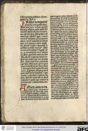 In illo tempore dixit Ihesus discipulis suis Amen amen dico vobis... Ante initium illius evangelii scribit sanctus Iohannes in precedenti capitulo quod Christus dixit In iudicium...