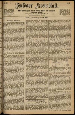 Ausgabe vom Donnerstag, den 24. Mai 1883.