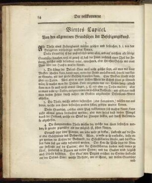 Viertes Capitel. Von den allgemeinen Grundsätzen der Befestigungskunst.