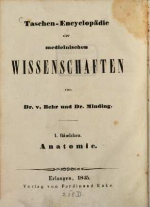 Taschenbuch der Anatomie des Menschen