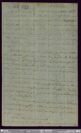 Eigenh. Brief von August Wilhelm von Schlegel an Ludwig Tieck, Coppet, 03.04.1812