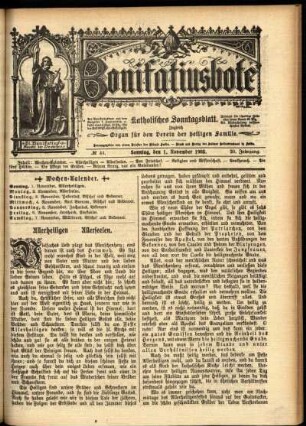 Ausgabe vom Sonntag, den 01. November 1903.