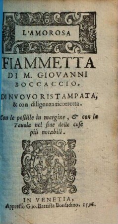 L' amorosa Fiammetta