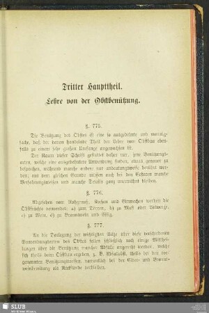 Dritter Haupttheil. Lehre von der Obstbenützung