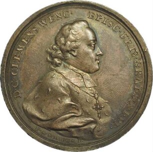 Clemens Wenzeslaus von Sachsen - auf seine Amtseinführung als Bischof von Freising und Augsburg