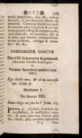 339-348, Meditatio I - III